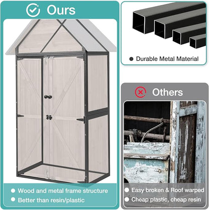 Outdoor Storage Shed with Waterproof Roof - Image 2