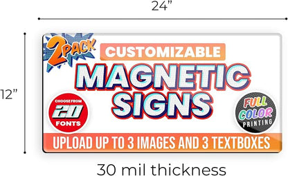 2-Pack, 30 mil Customized Vinyl Car Magnets, Personalized Magnetic Sheets - Image 5