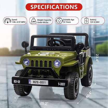 Ride On Car, 12V Electric Car for Kids - Image 3