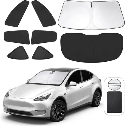 TINGLU Window Shades for Tesla Model Y 2020-2024 Accessories Car Side Full by TINGLU