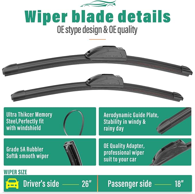 26" 18" 12" Windshield Wiper Blades Replacement - Image 3