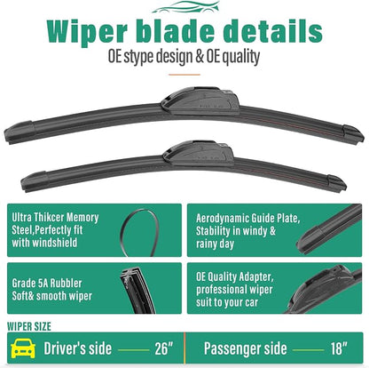 26" 18" 12" Windshield Wiper Blades Replacement - Image 3