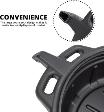 NEIKO 20760A Large Oil Drain Pan, 4 Gallon Capacity, Motor Oil Drip Catcher Pan - Image 5
