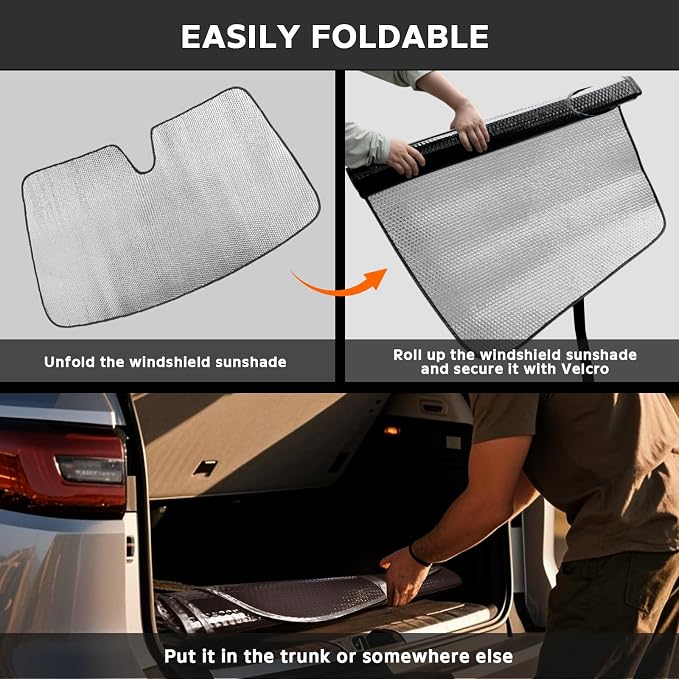 Windshield Sun Shade for Kia Telluride 2020-2025 - Image 5