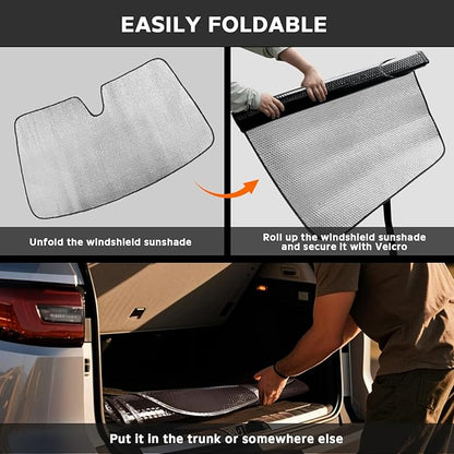 Windshield Sun Shade for Tesla Model Y 2020-2024 - Image 6
