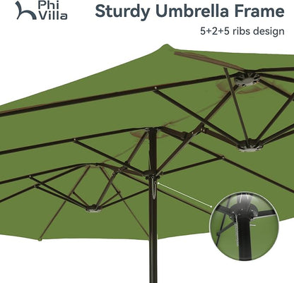 PHI VILLA 15ft Large Patio Umbrellas - Image 4