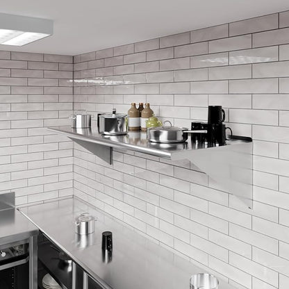 AmGood 60" Long X 24" Deep Stainless Steel Wall Shelf | NSF Certified | - Image 2