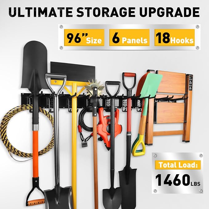 ELEAD 96 Inches Garage Storage, Garage Organization, Garden Tool Organizer Wall - Image 6