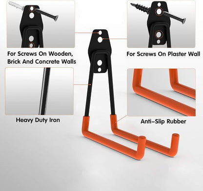 Intpro 12pack Steel Garage Storage Utility Double Hooks Organizer Heavy Duty - Image 3