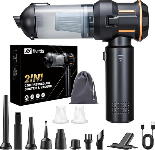 Portable Cordless Mini Car Vacuum Cleaner 16KPa by Nvrtio