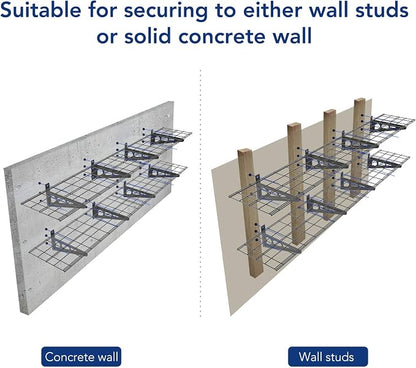 FLEXIMOUNTS 12-inch-by-72-inch Wall Shelf Garage Storage Rack Wall Mounted - Image 6