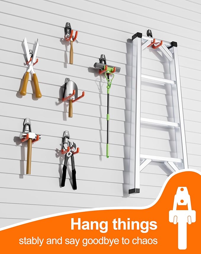 QcoQce 9 Pack Heavy Duty Hooks, Garage Wall Storage - Image 5