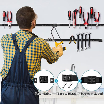 12" 18" 24" Magnetic Tool Holder Strip, Metal Tool Organizer Rack - Image 3