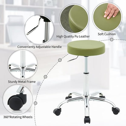 Office Drafting Chair, Adjustable Drafting Stool on Wheels 19.5’’-26.6’’ - Image 3