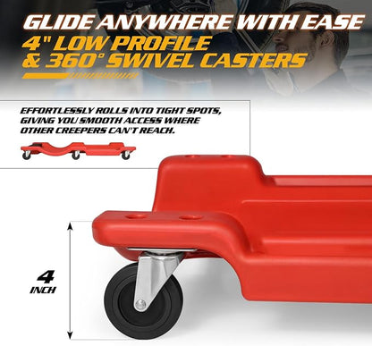 Magshion Mechanic Creeper with Padded Headrest and Tool Tray, 330 lbs Capacity - Image 8