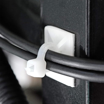 3/4" 3M Back-Glue Self Adhesive White Strong Cable Zip Tie Mounts 100pcs - Image 3