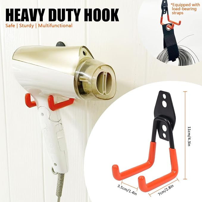 Heavy-Duty Garage Hooks -4 Pack Type small J - Image 2