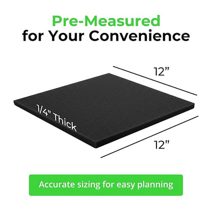 XCEL 4 Pack 12" x 12" x 1/4" Self Stick Foam Rubber Pads - Image 4