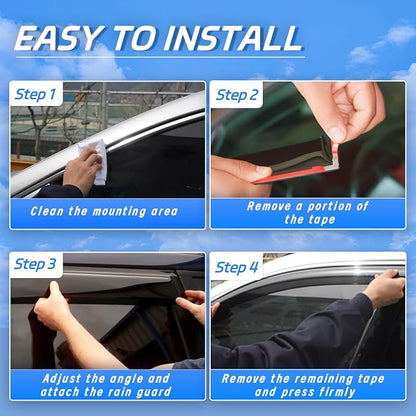 Rain Guard Fit for 2010-2017 GMC Terrain, Outside-Mount Side Window Visor - Image 6