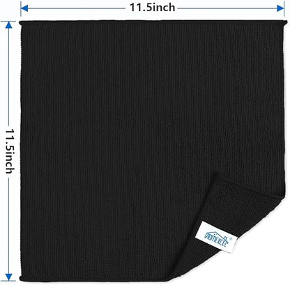 HOMEXCEL Black Microfiber Cleaning Cloth, 8 Pack Cleaning Towels - Image 7
