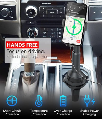 APPS2Car Car Cup Phone Holder Wireless Charger - Image 6