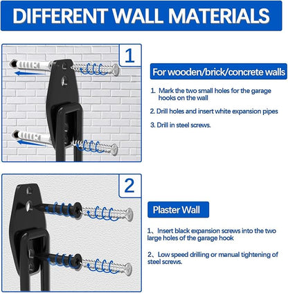 Garage Storage Hooks 14PC, Garage Wall Hooks - Image 7