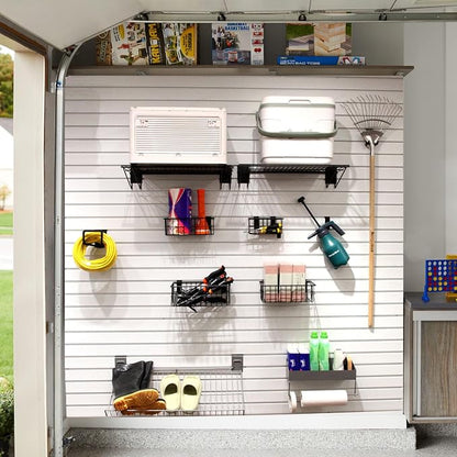 Slatwall Panel Garage Organizer PVC Slatwall Heavy Duty Wall Mounted Rack - Image 6