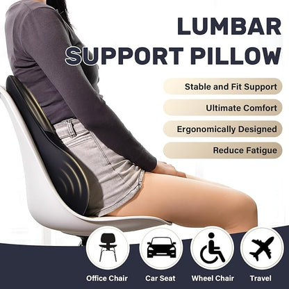Coverado Lumbar Support Pillow for Car, Ergonomic Memory Foam Back Pillow for - Image 4