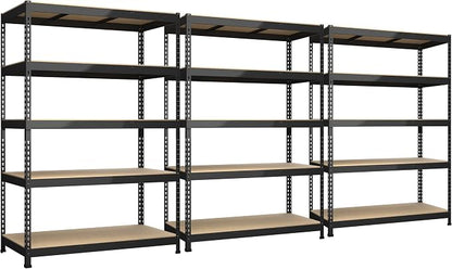 3 Packs 48" W x 24" D x 72" H Adjustable Garage Storage Shelves by BuxWellBang