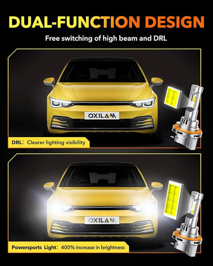 OXILAM H15 Daytime Running Light Bulb, 6500K Cool White 400% Brightness Halogen - Image 3