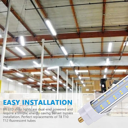 20/Pack LED Light Tubes -144W 6000K 18800 Lumens, Single Pin Fa8 Base, T8 T10 - Image 2