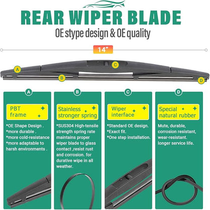 26" 19" 14" Windshield Wiper Blades Replacement - Image 4