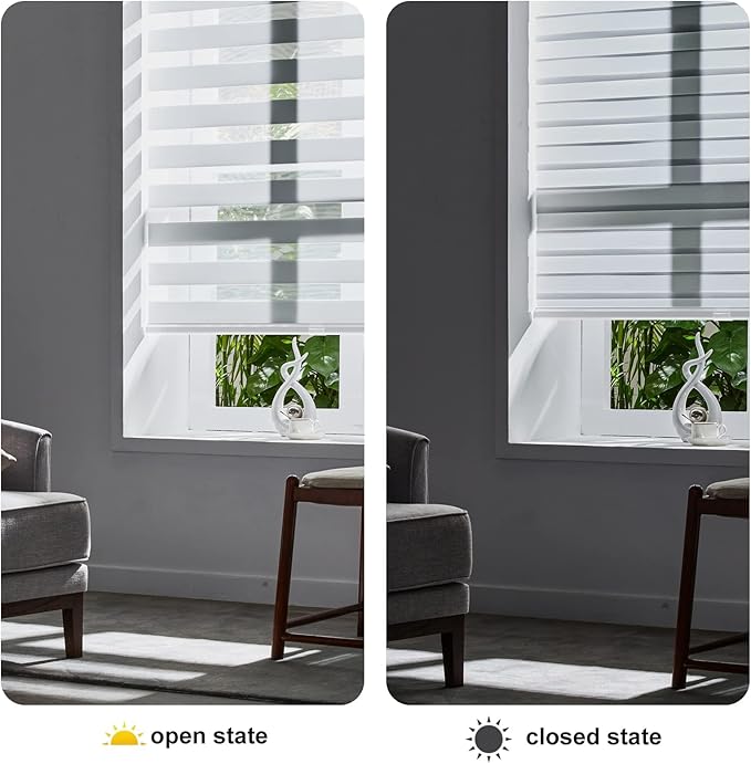Persilux Zebra Blinds for Windows, Cordless Roller Shades for Windows Room - Image 5