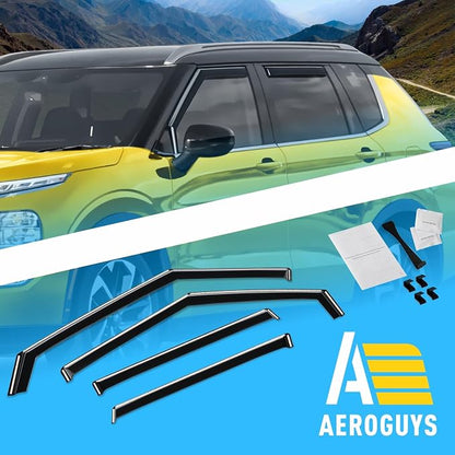 Extra Durable Window Deflectors in-Channel Window Visors Rain Guards Fit - Image 8