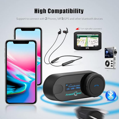 FreedConn TCOM SC Motorcycle Helmet Bluetooth Headset, Motorcycle Communication - Image 8