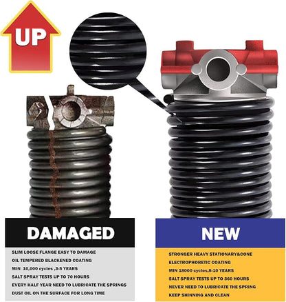 2" Garage Door Spring Pair, Garage Door Spring Replacement, Torsion Springs - Image 3