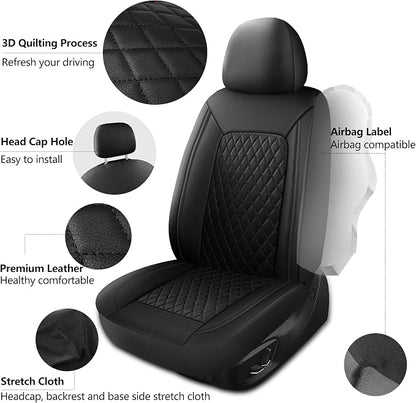 Car Seat Cover, Breathable and Waterproof Leather Seat Covers, Luxury PU - Image 5