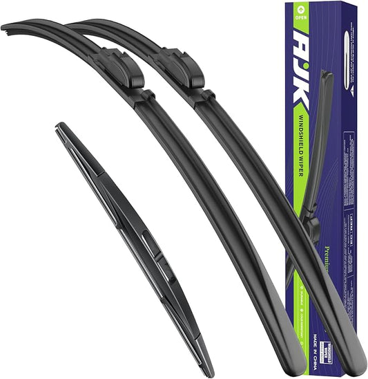 AJK Wiper Blades for Subaru Crosstrek XV 2013 2014 2015 2016 2017, 3 Piece All by AJK