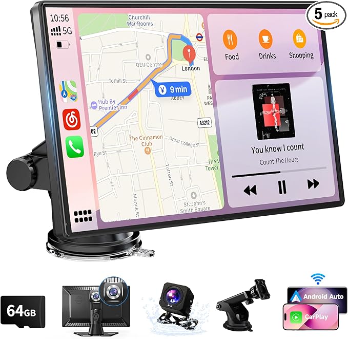 Wireless Carplay Screen for Car, A-pple Carplay Screen for Car by LFomni