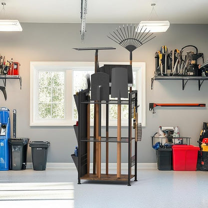 YBING Garden Tool Organizer, Yard Tool Stand - Image 8
