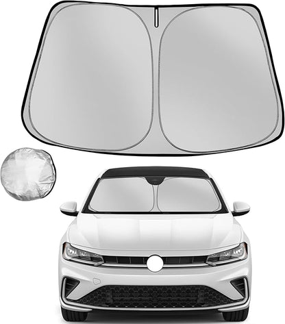 Windshield Sun Shade for 2019-2025 Volkswagen VW Jetta Foldable Sun Sunshade by Fonowka
