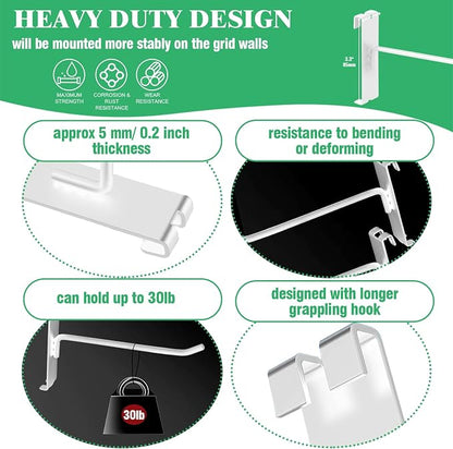 40Pcs 10" Gridwall Display Hooks Assortment Set, Wire Diameter 5mm/ 0.2” - Image 4