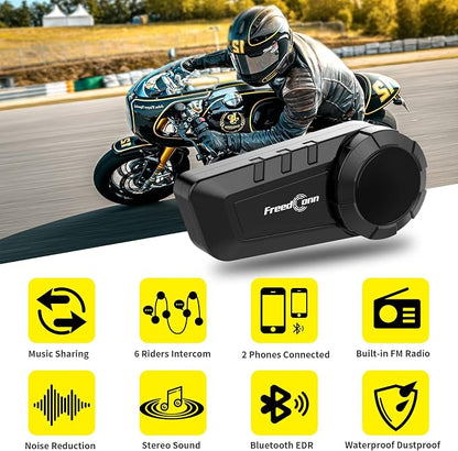 FreedConn KY PRO Motorcycle Helmet Bluetooth Headset, Motorcycle Communication - Image 2