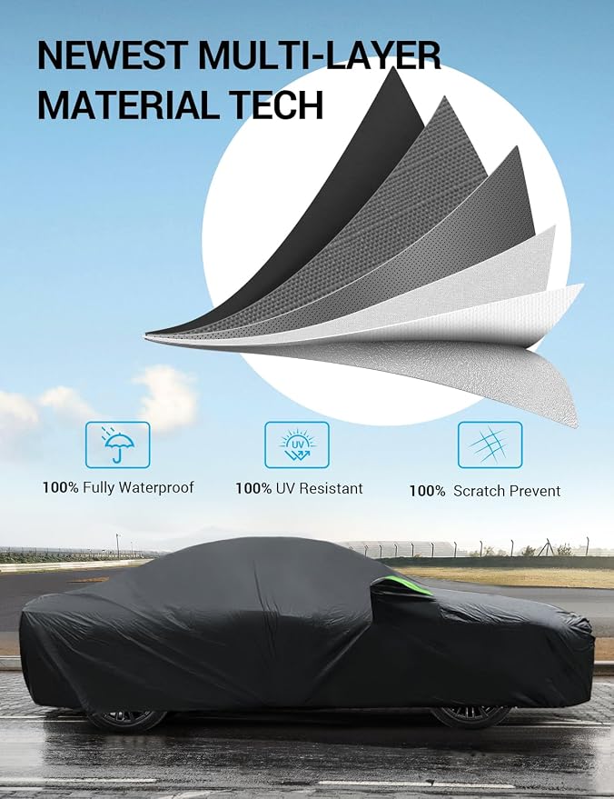 Proadsy 2025 Upgrade 6 Layers Car Cover Compatible - Image 4