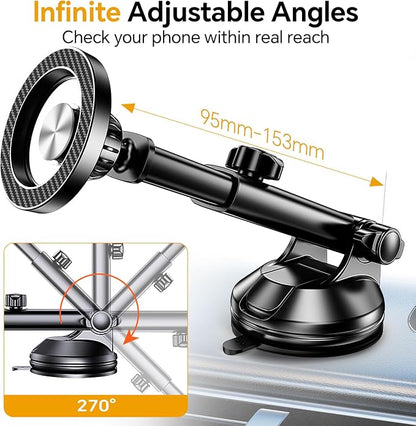 Coolpow for MagSafe Car Mount【Windshield+Vent+Dash】Magnetic Phone Holder for - Image 7
