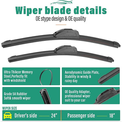 24" 18" 13" Windshield Wiper Blades Replacement - Image 3