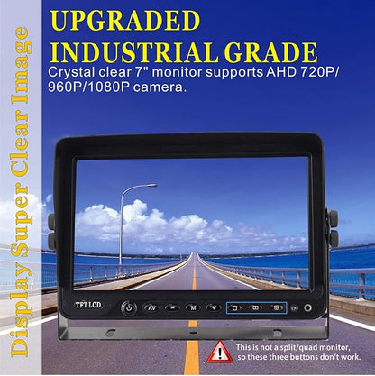 AHD 1080P 7" Reverse Rear View Backup Camera System, Camera - Image 2