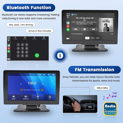 Portable Carplay Screen for Car, GPS Navigation, Mirror Link for All Vehicles - Image 4