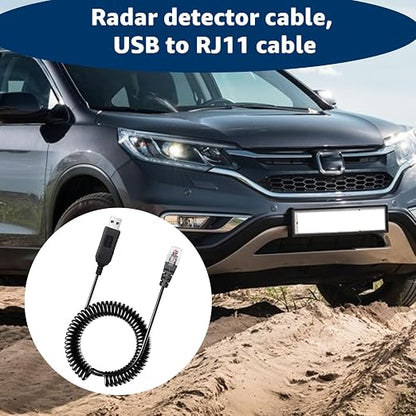 USB to RJ11 Plug Radar Detector Power Cable, USB 5V-12V Power Cable Compatible - Image 6