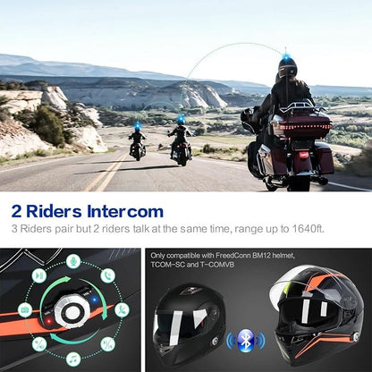Bluetooth Motorcycle Helmet FreedConn BM12 DOT Full Face Bluetooth Helmets - Image 2
